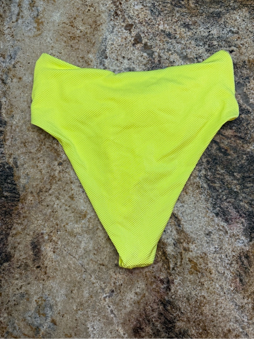 NWOT aerie Neon Yellow High-Cut Bikini Bottom